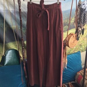 Pleated Wide Leg Trouser